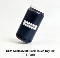 Encre numérique à solvant OEM M 8028200 noire à séchage rapide, lot de 6