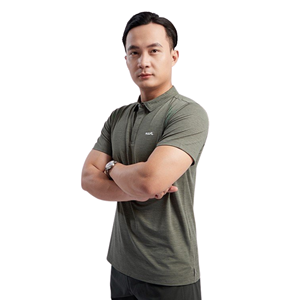 เสื้อกอล์ฟผู้ชายแบบธรรมดาแขนสั้นกันยับกันรอยปรับแต่งโลโก้ได้ตามต้องการ - Product Image 1