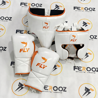 Set Tinju Profesional FLY Terbaru, Set Latihan Sparring Pro, Tahan Lama, Nyaman, Kulit Sapi Asli, Bernapas