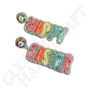 Pendientes Ligeros de Cuentas de Vidrio Bordadas con Flores Bohemias, Hechos a Mano, Multicolores, con Intrincado Trabajo Artesanal para Mujer - Product Image 6