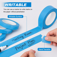 Lakban Kertas Washi Low Tack untuk Melukis dengan Rapi, Dinding Interior, Lis, dan Proyek DIY