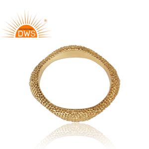 Anillo de banda apilable chapado en oro de 18 quilates de último diseño, joyería fina Demi para mujer, regalo para ella - Product Image 5