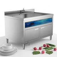 Lave-vaisselle en acier inoxydable pour restaurants, lave-vaisselle industriel entièrement automatique à ultrasons, lave-vaisselle commercial à ultrasons