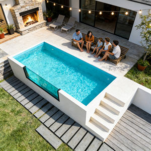 Piscina portátil profesional de fibra de vidrio de 20 pies, piscina con estructura, piscina spa, piscina exterior - Product Image 1