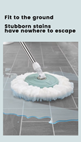 Easy Wring & Clean Turbo Smart 360 Floor Magic Handle Fil de coton Spin Go Mop et Seau avec recharge Pièces de rechange