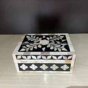 Boîte à bijoux élégante tendance en nacre faite à la main organisateur de stockage MOP boîtes à bijoux de luxe - Product Image 6