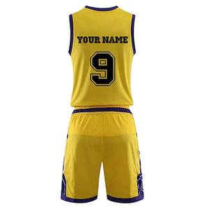 ชุดยูนิฟอร์มบาสเก็ตบอลผู้ชายสั่งทำขายส่ง ผ้าโพลีเอสเตอร์ 100% พิมพ์ลายแบบระเหิด แห้งเร็ว ระบายอากาศได้ดี แบบไม่มีแขน - Product Image 2