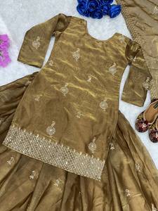 DESIGNER PARTY WEAR <b>TOP</b> AND LAHENGHA WITH FANCY DUPPATA AND EMBROIDERY WORK - Product Image 5