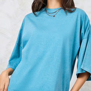 T-shirt délavé à l'acide, t-shirts pour femmes de qualité supérieure, vente en gros, t-shirts à manches courtes pour femmes, t-shirts délavés, t-shirts personnalisés OEM ODM - Product Image 6