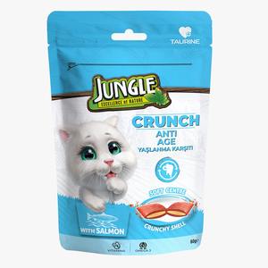 Alimento Seco Jungle Crunch para Gatos con Control de Bolas de Pelo, 60g, con Fibra Vegetal, Vitamina E, Sabor a Pollo y Pavo, Salud Articular - Product Image 3
