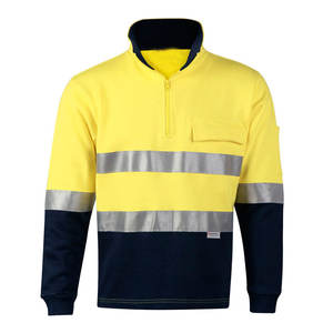 Sudadera con Capucha para Hombre, 100% Algodón, Corte Holgado, Resistente al Viento, Invierno, Alta Visibilidad, con Bolsillos Tipo Canguro - Product Image 1