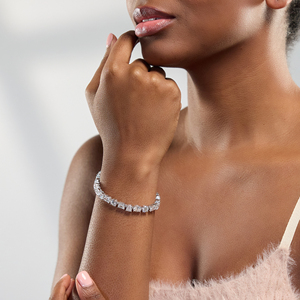 Haute Joaillerie À La Mode 14K Or Massif Et Diamants De Laboratoire Cloutés Tennis Bracelets Personnalisé Luxueux Haute Joaillerie Pour Elle OEM - Product Image 5