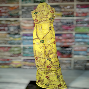 <b>Traditional</b> <b>African</b> Wedding <b>Dress</b> with Hand Beaded Stone Design Customizable Color & Fabric 100% Polyester Dobby Style - Product Image 1