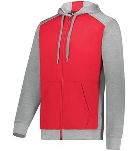 Sudadera con capucha de forro polar oversize sin cordón con cremallera, diseño liso y holgado, de alta calidad para hombre, superventas - Product Image 1