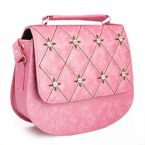 กระเป๋าสะพายข้างผู้หญิงแฟนซี (6557) - สีชมพู - Product Image 1
