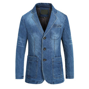 Chaqueta Vaquera de Primavera para Hombre, Tejido Premium Resistente, Ecológico, Transpirable, Impermeable, Opción Frontal Moderna, Servicio OEM - Product Image 3