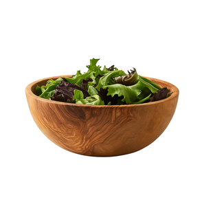 Bol à salade en bois fait main pour servir des fruits à salade avec ustensiles, accessoire de vaisselle en bois naturel durable et élégant - Product Image 3