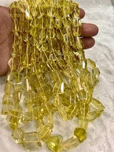 Perles de pépites à facettes en quartz citron perles de quartz citron de haute qualité pour la fabrication de bracelet et collier - Product Image 4