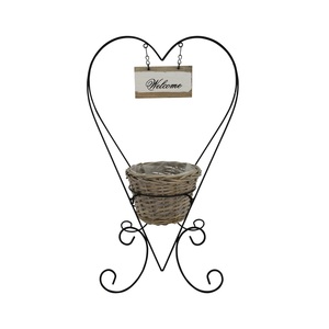 Hand Made Black Finished Iron Luxury Welcome Stand Hanging <b>Basket</b> Hotel Restaurant Wedding Events Party Decor Outdoor <b>Display</b> - Product Image 6