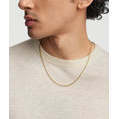 Collar de Cadena Redonda de 2.5mm, Estilo Religioso Ortodoxo, Chapado en Oro y Rodio con Diamantes y Perlas, Estilo Moderno para Bodas - Product Image 3