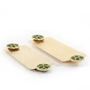 Juego de Ramadán de última llegada de 3 formas cuadradas Dray Fruits Dátiles Uso de servicio Chapado en oro moderno Plater de aluminio en venta al por mayor - Product Image 5