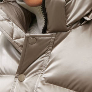Blouson aviateur pour femme élégant, sur mesure, coupe-vent d'hiver, fermeture éclair, bouton, rembourrage en coton, imperméable, coupe-vent - Product Image 6