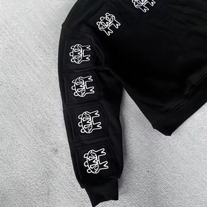 Survêtement pour homme en coton 100% surdimensionné, design décontracté et lourd, avec un style streetwear délavé au soleil et broderie personnalisée pour l'hiver - Product Image 5