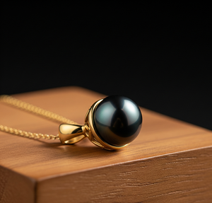 Pendentif en cristal noir naturel de guérison, plaqué platine, avec chaîne délicate, style bohème, forme goutte, serti clos, pour usage quotidien - Product Image 4