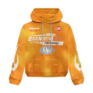 Sweat à capuche de conception sérigraphiée surdimensionnée de qualité supérieure Streetwear sweat à capuche et sweat-shirts de couleur verte pour unisexe - Product Image 5