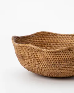 Rattan Food Serving <b>Bowl</b> in Elegant Design With Brown Finished Perfect for Weddings, Resort <b>Parties</b> and Home Usage - Product Image 6