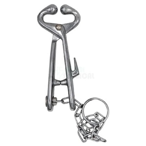 Pince à anneau nasal pour bétail en acier inoxydable chirurgical Hasni avec longue chaîne, haute qualité, certifiée CE - Product Image 6