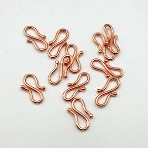 18K Gold Silver Rose Gold Plated S Hook Lock Clasp for Jewelry Making <b>Leather</b> and CZ Findings 2 Pcs Per Pack - Product Image 3