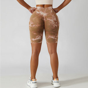 กางเกงขาสั้นเอวสูงไร้รอยต่อของผู้หญิงกางเกงขาสั้นผ้ายืดระบายอากาศได้ดีแห้งเร็วชุดเล่นกีฬาออกกำลังกาย - Product Image 1