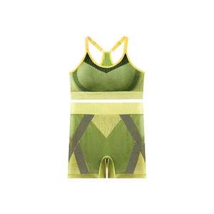 Ensemble 2 pièces de yoga en coton haute performance sans couture pour femmes, vêtements de sport, soutien-gorge et short, vêtements de fitness à motif solide, vêtements de gym en gros - Product Image 4