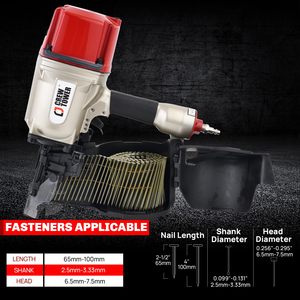Pistola Neumática de Alta Velocidad para Clavos en Rollo, para Trabajos de Carpintería y Construcción, para Tareas Pesadas, Hecha de Aluminio Resistente - Product Image 5