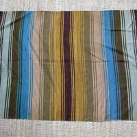 Tapis Kilim fait main en laine tissée à la main, bleu et blanc rayé, à motif géométrique réversible, pour salon et chambre modernes