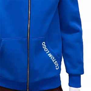 Venta al por mayor Unisex de alta calidad personalizado en blanco de cara completa Zip up Hoodies 100% algodón precio bajo cara completa cremallera Sudadera con capucha para los hombres - Product Image 4