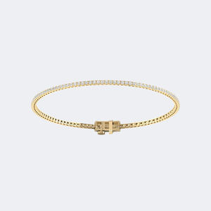 Pulsera de Plata con Incrustaciones Redondas de Lujo, 2.00CTW, Cristales Brillantes, Joyería de Tenis Atrevida para Venta al por Mayor - Product Image 1