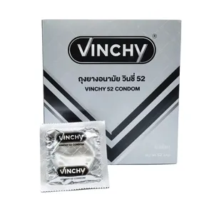 Preservativos da marca Vinchy para homens da Tailândia feitos de látex de borracha natural e venda quente melhor qualidade preço de atacado direto da fábrica