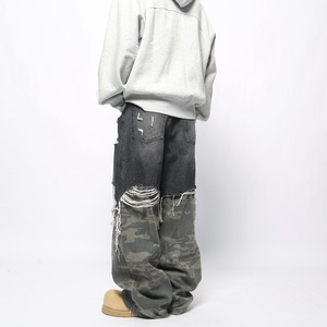 OEM Factory Customized Streetwear <b>Men's</b> Retro Fashion Straight <b>Mens</b> <b>Pants</b> Loose Wide Leg Washed Jeans Baggy Jeans - Product Image 4