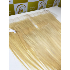 Extensions de cheveux humains bruts de meilleure qualité pour la fabrication de perruques Blonde 13*4 Bonestraight HD Lace Frontal pouces, vente d'automne - Product Image 1