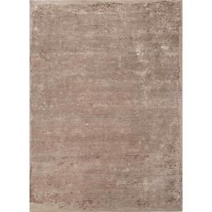 Alfombra Kavi de Lana y Seda de Bambú Anudada a Mano - Diseño Abstracto Teoría del Caos Beige Marrón para el Hogar, Alfombra de Yute Rectangular para Adolescentes y Pasillos Esk-316 - Product Image 1