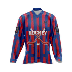 Maillots de hockey personnalisables Ensemble personnalisé Nom de l'équipe Numéro Logo Service OEM disponible 100% polyester Séchage rapide Respirant - Product Image 4