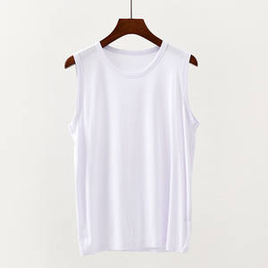 Camiseta sin mangas transpirable para hombre al por mayor de calidad superior, ropa de entrenamiento sin mangas de punto informal de algodón - Product Image 3