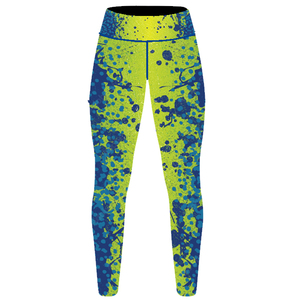 Mallas de pesca de cintura alta para mujer en color sólido estampado gráfico sublimación bordado pantalla e impresión digital - Product Image 3
