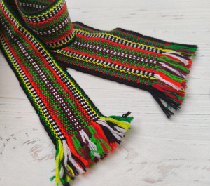 Ceinture tissée multicolore, ceinture de taille, ceinture pour chemise, robe, jean, style hippie ou bohème, cadeau d'Ukraine - Product Image 2