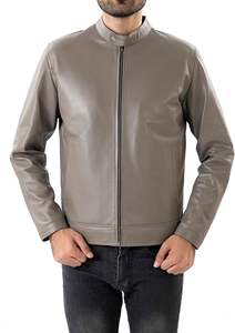 Veste en cuir véritable élégante pour hommes, veste en laine à capuche la plus vendue au prix de gros, différentes couleurs disponibles - Product Image 2