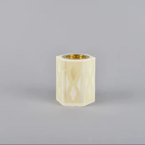 Luxury Black And White Floral Bone Inlay Bakhoor Burner Hexagonal Resin Handicraft Arabic Mabkhara For Oud <b>Incense</b> Home Decor - Product Image 1