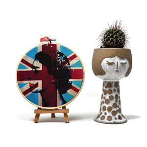 Broderie artisanale moderne en coton, thème Reine Elizabeth, 15 cm, décoration d'intérieur - Product Image 6