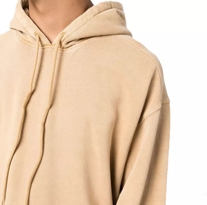 Sweat-shirts à capuche pour hommes en gros, pas chers, 100% coton, hiver, brodés, unis, décontractés, avec impression dégradée - Product Image 3